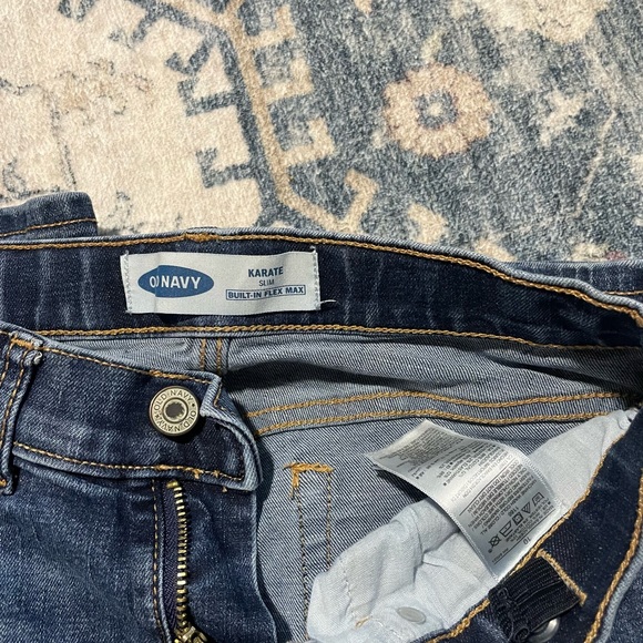 Old Navy Blue Classic Straight-Leg Jeans - Picture 3 of 3